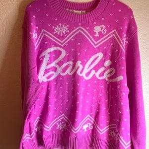 Classic Barbie Mattel 2023 Pink Fall Winter Christmas Holiday Sweater ( NEW )